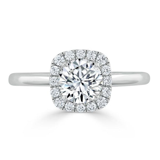 The Aurora — Round Lab Diamond Halo Engagement Ring IV