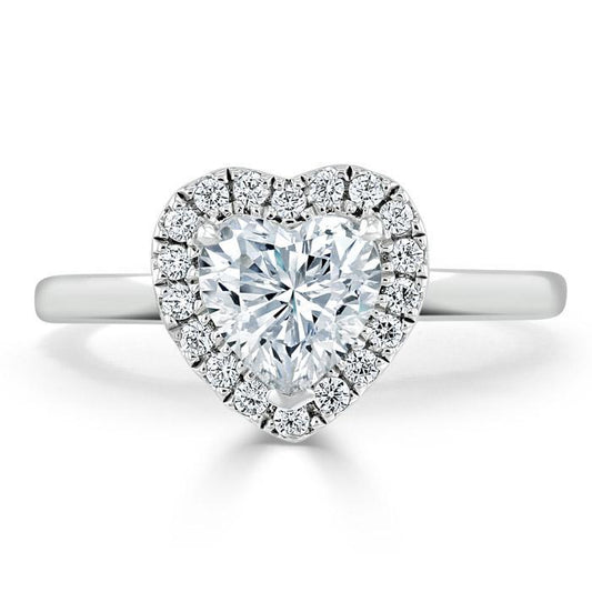 The Aurora — Heart Lab Diamond Halo Engagement Ring IV