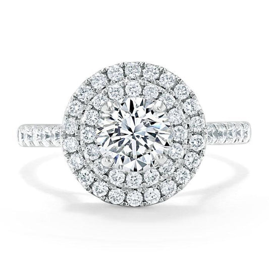 The Aurora — Round Lab Diamond Double Halo Engagement Ring