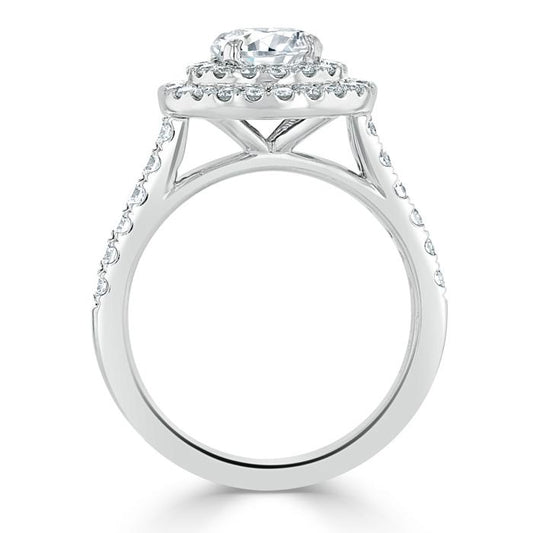 The Aurora — Round Lab Diamond Double Halo Engagement Ring