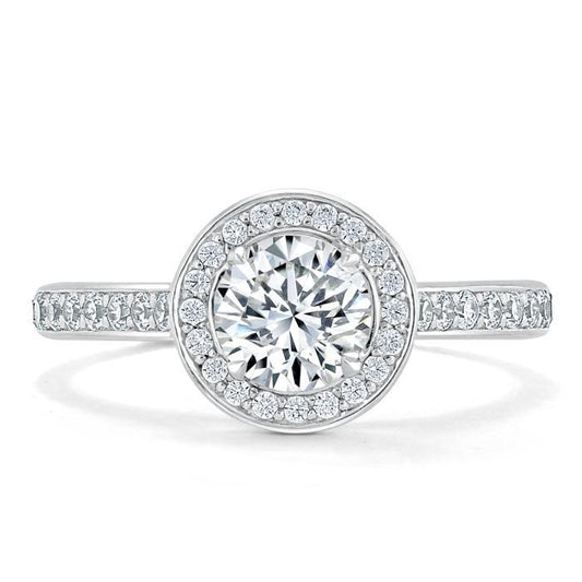 The Aurora — Round Lab Diamond Tiffany Halo Engagement Ring