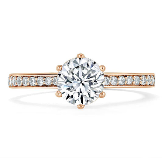 The Clara — Round Lab Diamond Tiffany Solitaire Engagement Ring
