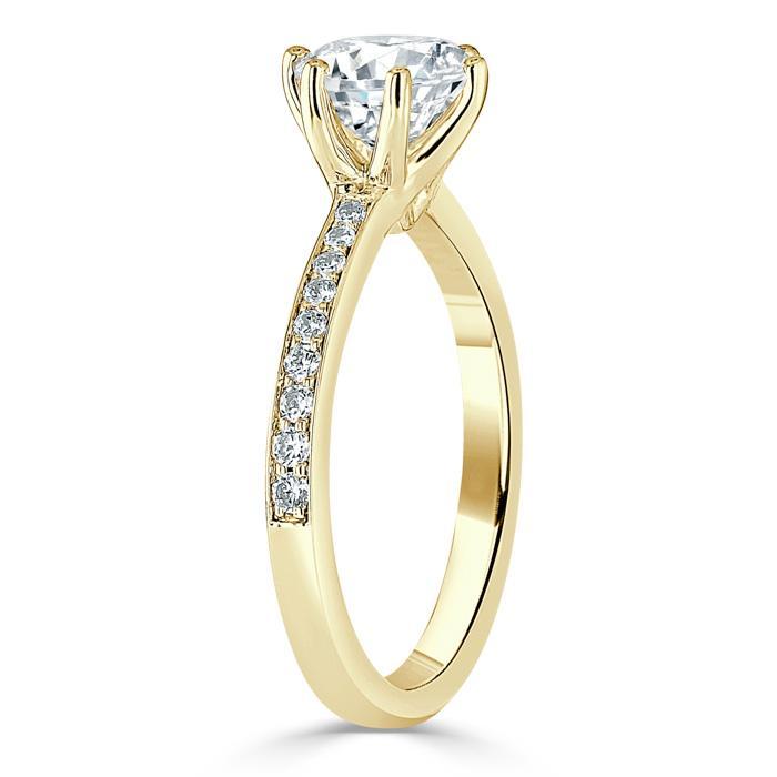 The Clara — Round Lab Diamond Tiffany Solitaire Engagement Ring