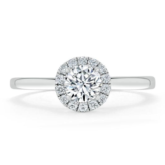 The Aurora — Round Lab Diamond Halo Engagement Ring III