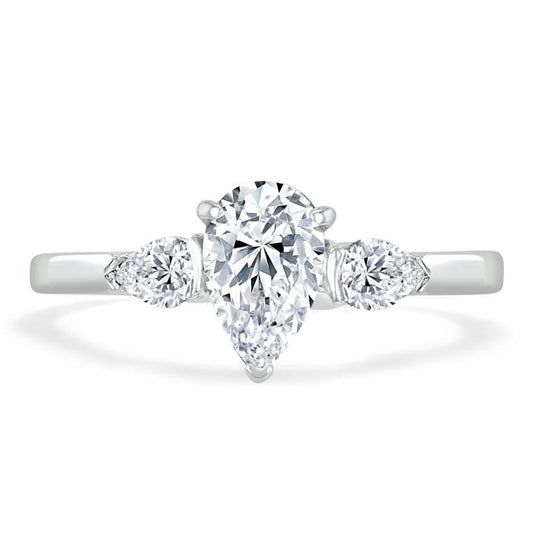 The Violet — Pear Lab Diamond 3-Stone Engagement Ring II