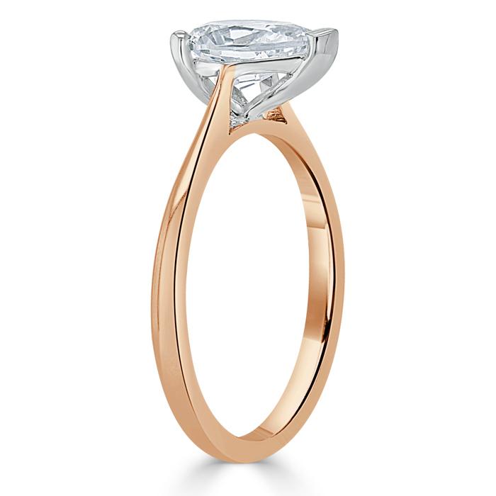 The Rose — Pear Lab Diamond Solitaire Engagement Ring VI