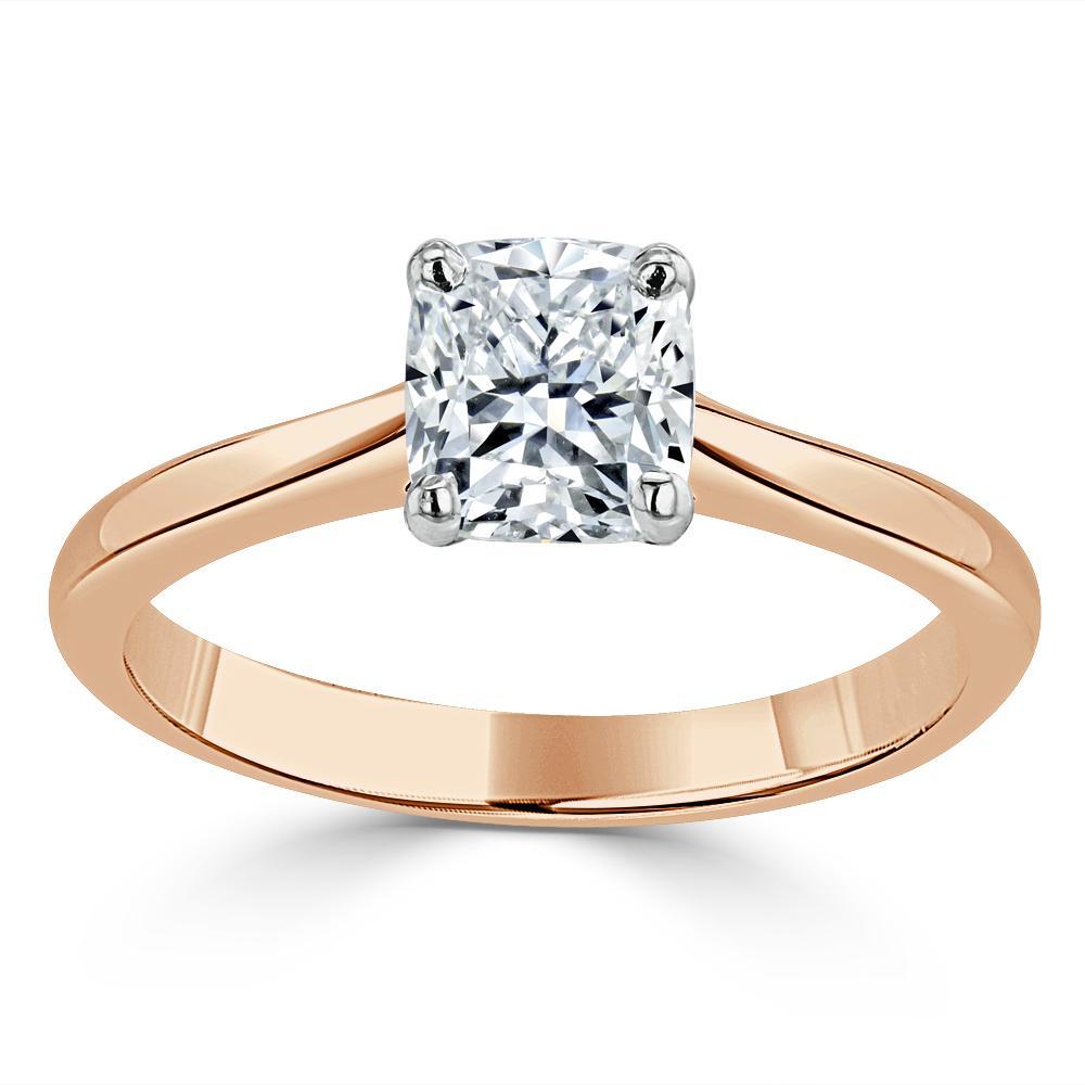 The Aurora — Cushion Lab Diamond Solitaire Engagement Ring VI