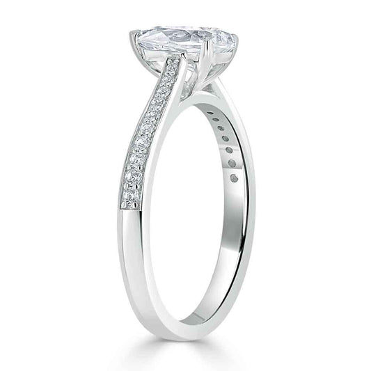 The Rose — Pear Lab Diamond Solitaire Engagement Ring V