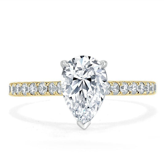 The Rose — Pear Lab Diamond Solitaire Engagement Ring IV