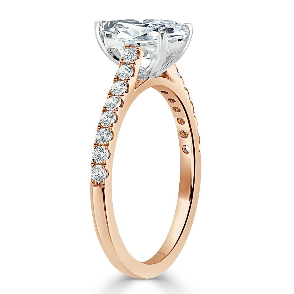 The Rose — Pear Lab Diamond Solitaire Engagement Ring IV