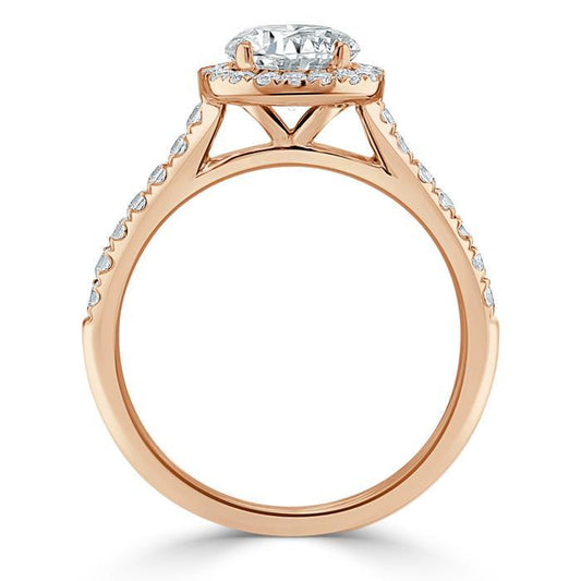 The Aurora — Pear Lab Diamond Halo Engagement Ring III