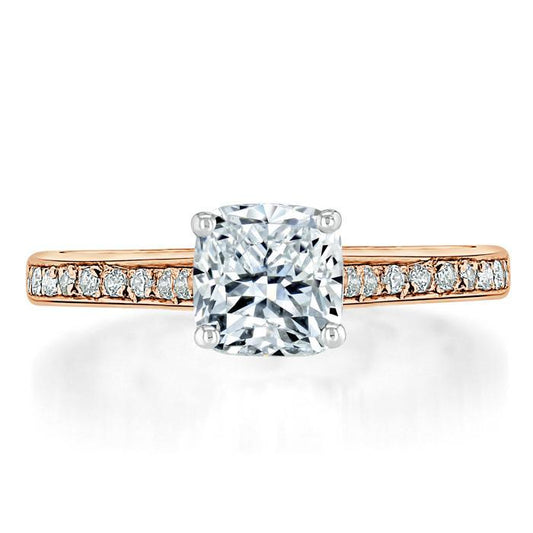 The Aurora — Cushion Lab Diamond Solitaire Engagement Ring IV