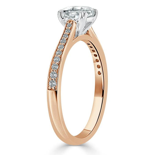 The Aurora — Cushion Lab Diamond Solitaire Engagement Ring IV