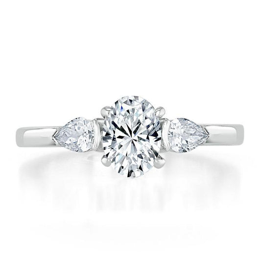 The Violet — Oval Lab Diamond 3-Stone Engagement Ring II