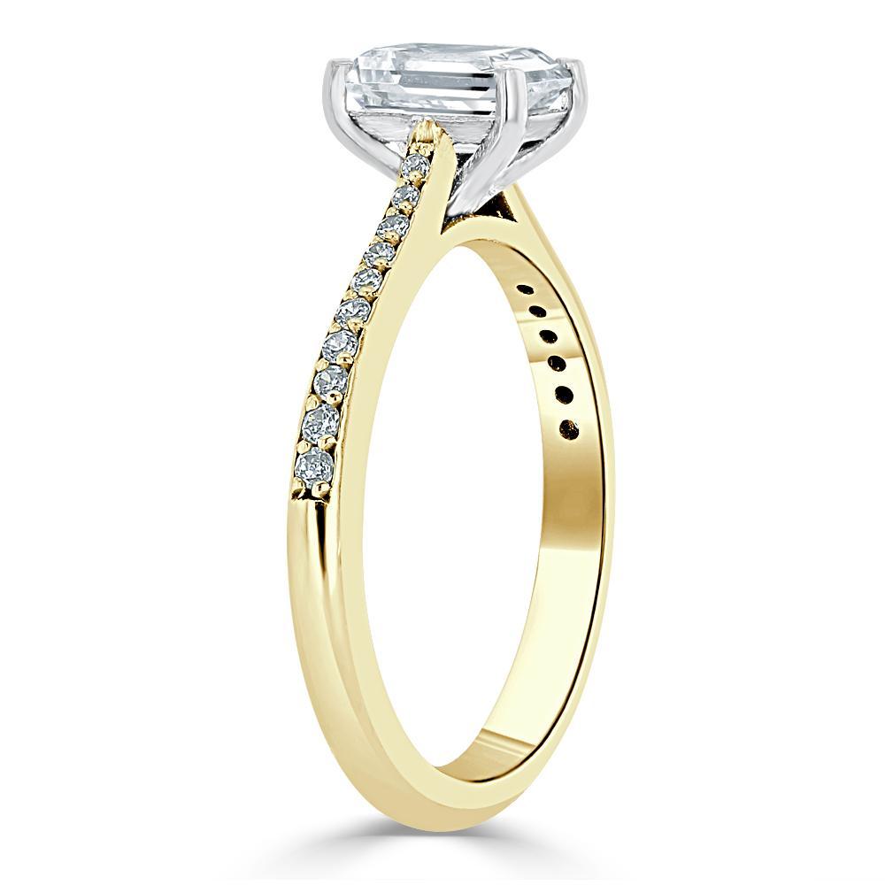 The Isla — Emerald Lab Diamond Solitaire Engagement Ring VII