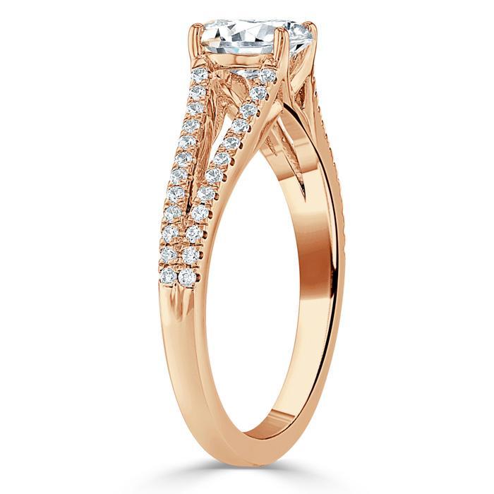 The Olivia — Oval Lab Diamond Split-Shank Solitaire Engagement Ring II