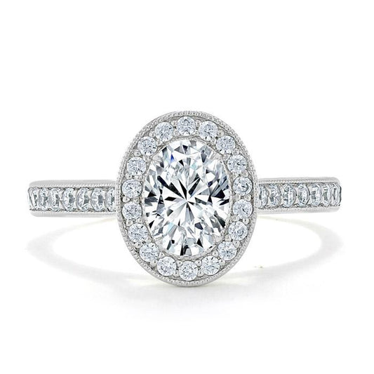 The Aurora — Oval Lab Diamond Tiffany Halo Engagement Ring III
