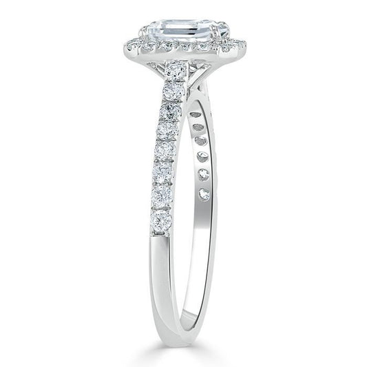 The Aurora — Emerald Lab Diamond Halo Engagement Ring IV