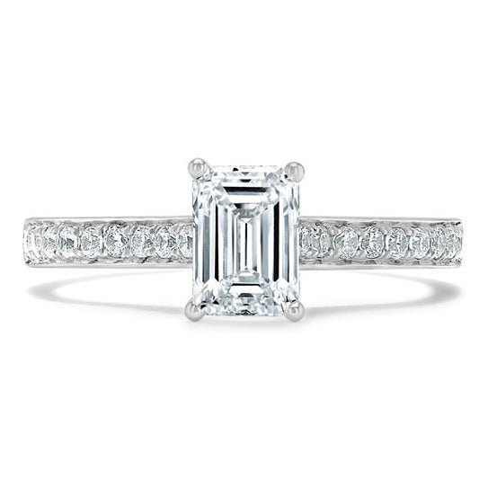 The Isla — Emerald Lab Diamond Solitaire Engagement Ring IV