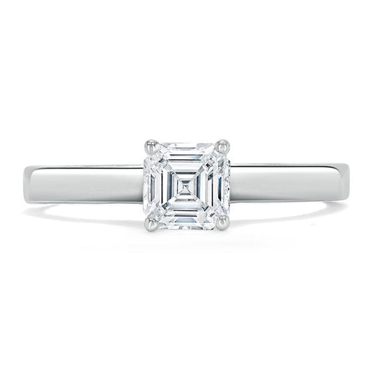 The Eva — Asscher Lab Diamond Solitaire Engagement Ring VII