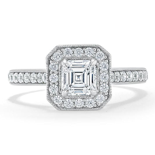 The Aurora — Asscher Lab Diamond Halo Engagement Ring II