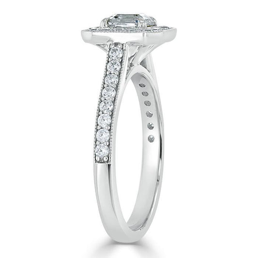 The Aurora — Asscher Lab Diamond Halo Engagement Ring II