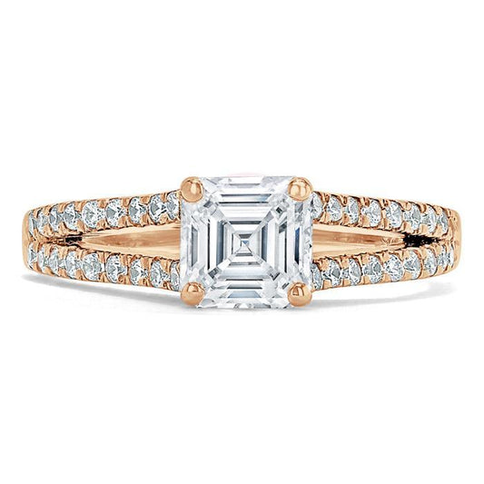 The Eva — Asscher Lab Diamond Solitaire Engagement Ring II