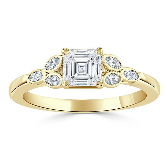 The Grace — Asscher Lab Diamond Vintage Engagement Ring