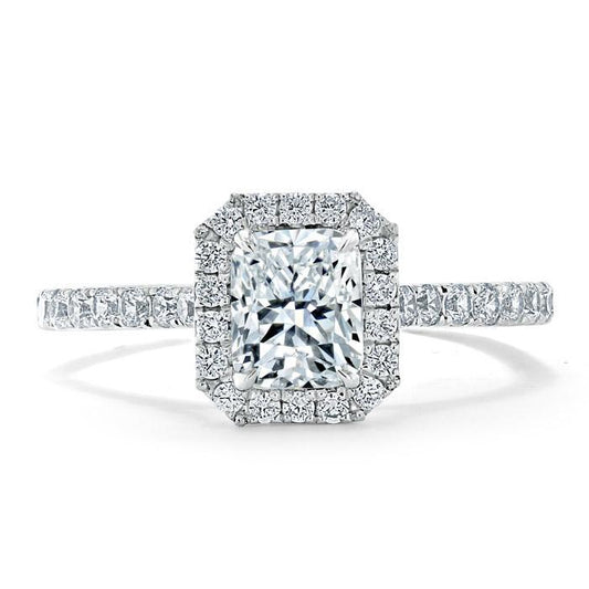 The Aurora — Radiant Lab Diamond Halo Engagement Ring IV