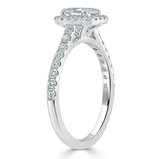 The Aurora — Asscher Lab Diamond Halo Engagement Ring