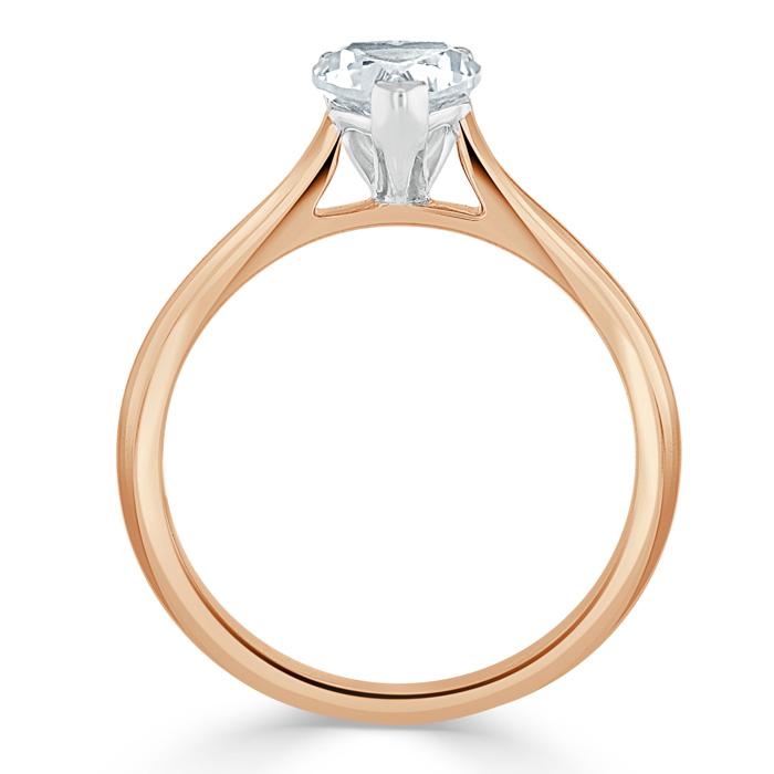 The Rose — Heart Lab Diamond Solitaire Engagement Ring II