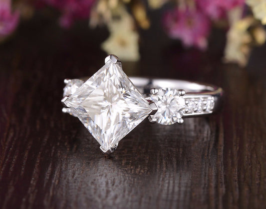 The Grace — Princess Lab Diamond Vintage Engagement Ring IV