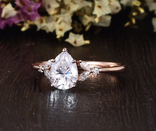 The Grace — Pear Lab Diamond Vintage Engagement Ring II