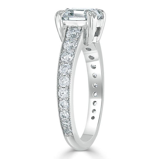 The Clara — Cushion Lab Diamond Tiffany Solitaire Engagement Ring II