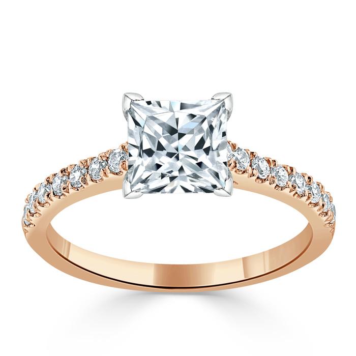 The Clara — Princess Lab Diamond Solitaire Engagement Ring VII