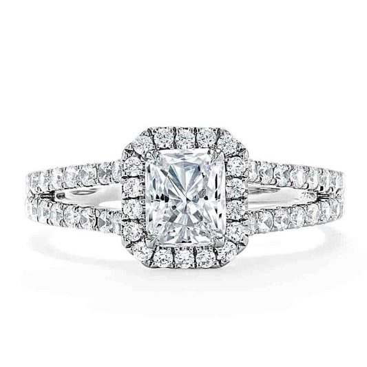 The Aurora — Radiant Lab Diamond Halo Engagement Ring III