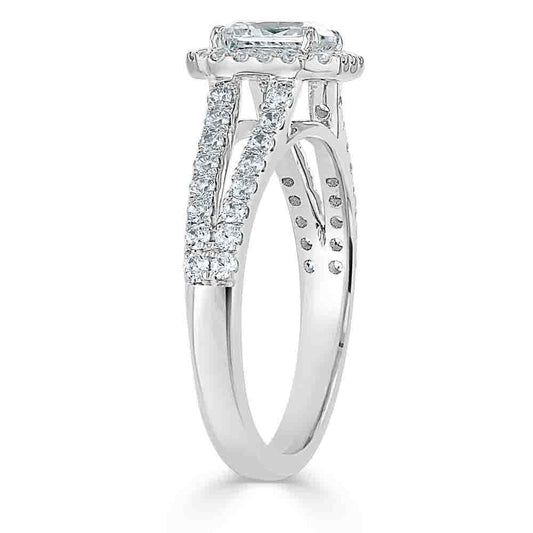 The Aurora — Radiant Lab Diamond Halo Engagement Ring III