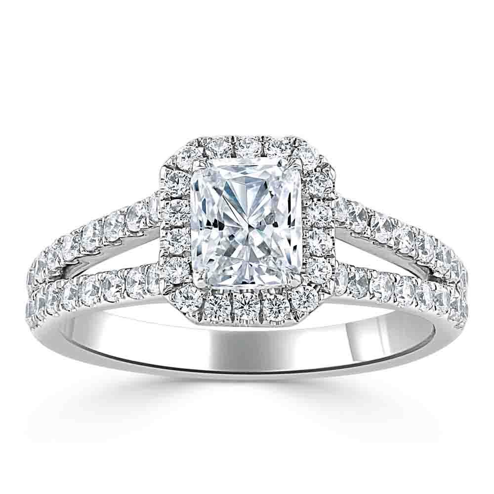 The Aurora — Radiant Lab Diamond Halo Engagement Ring III