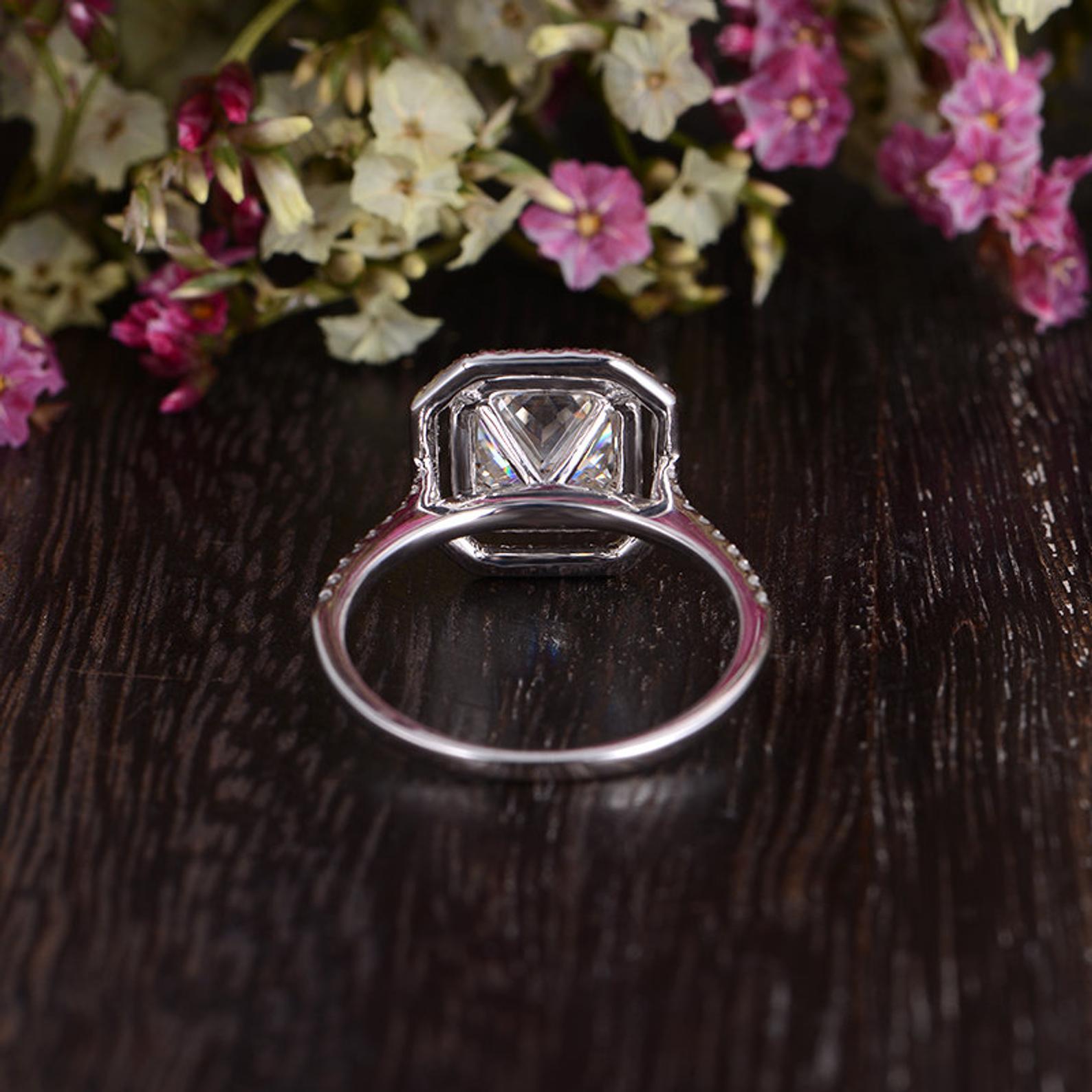 The Grace — Princess Lab Diamond Vintage Engagement Ring III