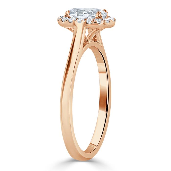 The Aurora — Oval Lab Diamond Halo Engagement Ring V