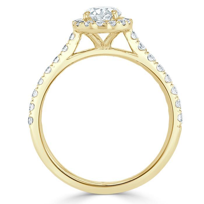 The Aurora — Oval Lab Diamond Tiffany Halo Engagement Ring II