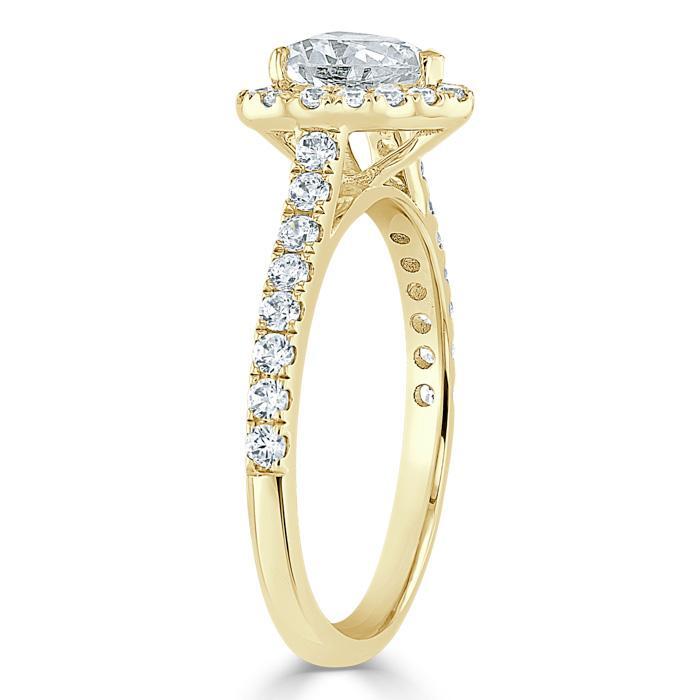 The Aurora — Heart Lab Diamond Halo Engagement Ring II