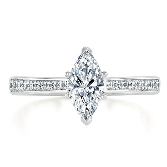 The Juliet — Marquise Lab Diamond Solitaire Engagement Ring II