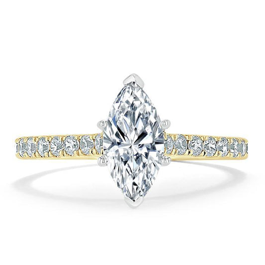 The Juliet — Marquise Lab Diamond Solitaire Engagement Ring