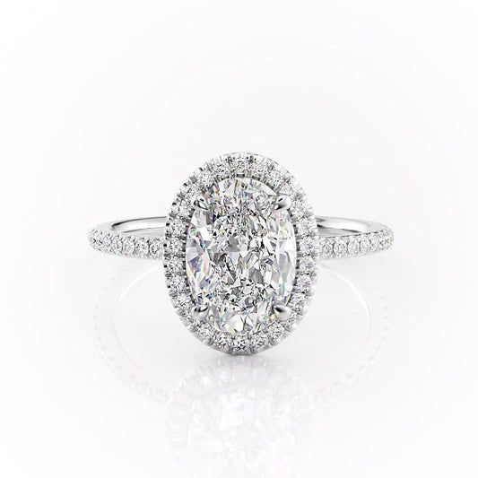The Aurora — Oval Lab Diamond Halo Engagement Ring II