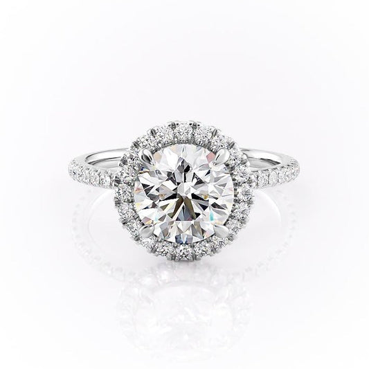The Aurora — Round Lab Diamond Halo Engagement Ring II