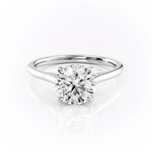 The Grace — Round Lab Diamond Secret Halo Engagement Ring IV