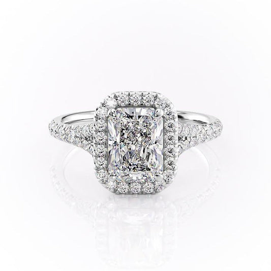 The Olivia — Radiant Lab Diamond Split-Shank Solitaire Engagement Ring