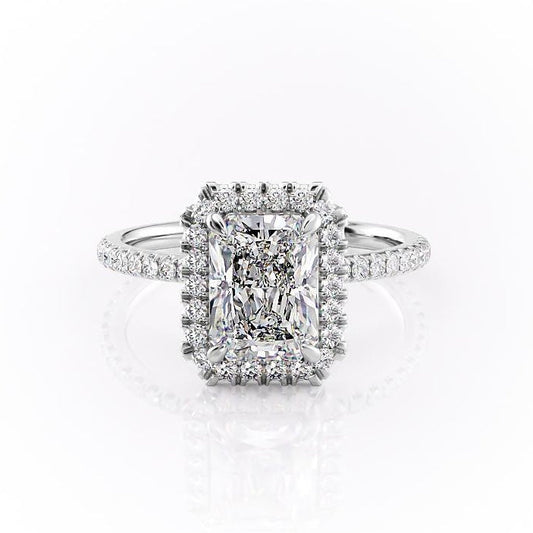 The Aurora — Radiant Lab Diamond Halo Engagement Ring