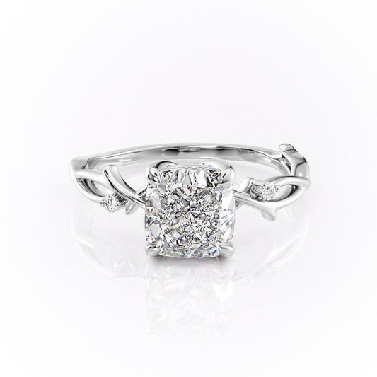 The Maeve — Cushion Lab Diamond Botanical Engagement Ring